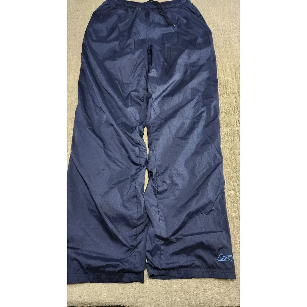 Reebok Track Pants Men M Jersey Lined Baggy Y2K Athleisure Sweatpants Academia - Picture 2 of 7